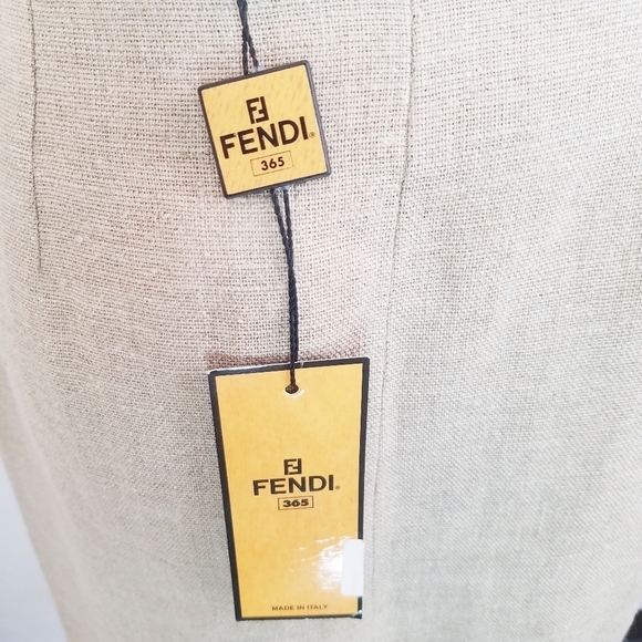 Fendi 360| Linen Midi‎ Length Skirt 44 - Picture 7 of 9